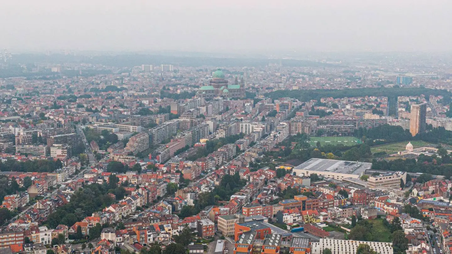 vue aérienne de ganshoren