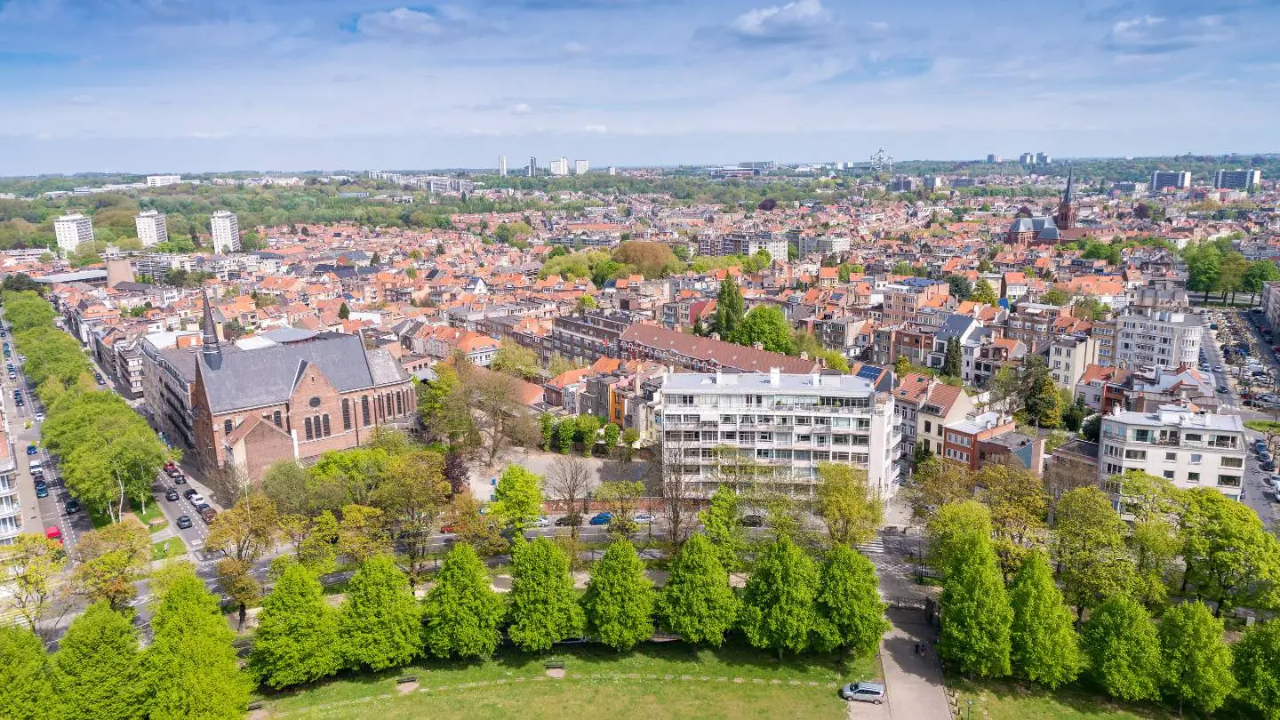 vue aérienne de woluwe-saint-lambert